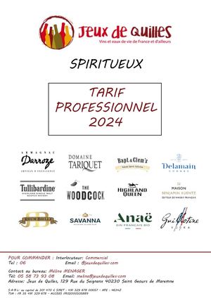 Catalogue Spiritueux 2024