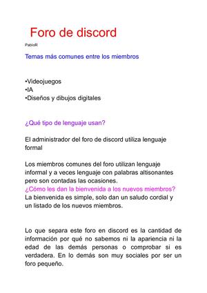 Foro De Discord