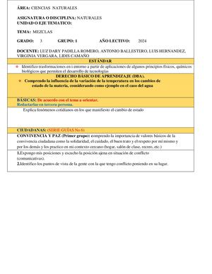 Plan De Clases Mezclas Actu