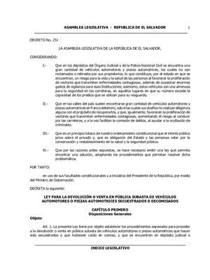 Ley Venta Vehículos Original