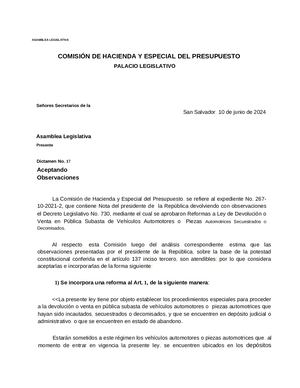 Reforma Venta Vehículos 2024