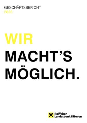 Geschäftsbericht der Raiffeisen Landesbank Kärnten 2023