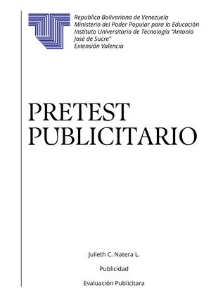 Análisis Pretest Publicitario