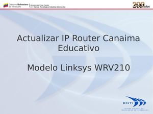 Actualizar Ip Router Canaima Educativo