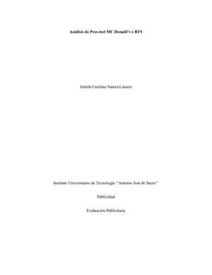 Pretest Mc Donald's X Bts