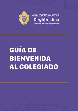 Guía de Bienvenida al Colegiado