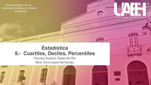 Cuartiles Deciles Y Ercentiles