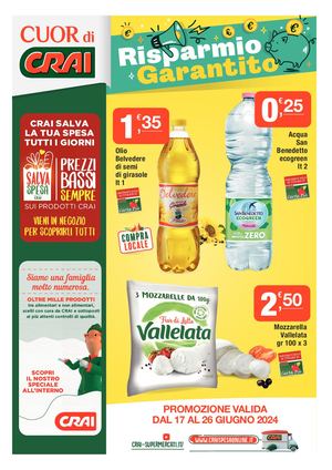 Volantino Cuor di  Crai Regina dal 17 al 26 giugno