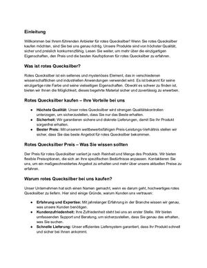 Rotes Quecksilber Kaufen – Hochwertig, Sicher Und Preiswert