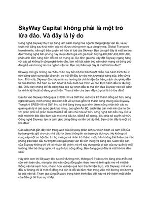 SkyWay Capital Việt Nam: Đánh giá các Cơ hội Đầu tư