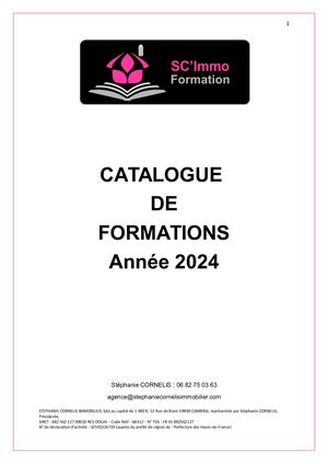 Catalogue Formations 2024