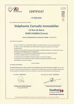 Certificat Qualiopi
