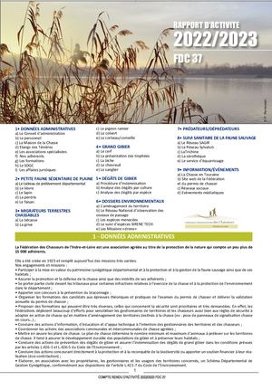 Compte Rendu Activite Fdc 37 2022 2023