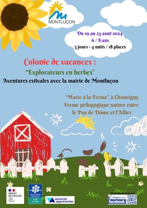 Explorateurs en herbe · camp du 19 au 23 août