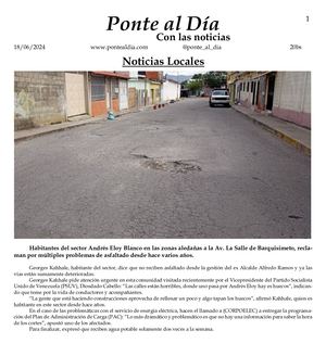 Periódico Ponte Al Día Katherin Querales