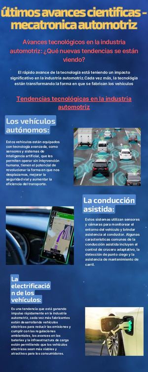 avances tecnológicos -mecatrónica automotriz