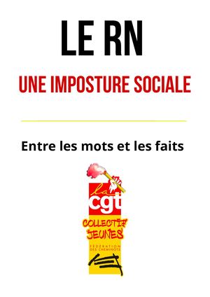 Le RN : une imposture sociale - Enter les mots et les faits