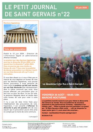 le petit journal de saint-gervais n°22