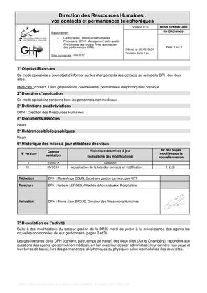 Liste des gestionnaires DRH