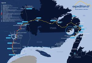 Carte routière Côte-Nord Expédition 51 - Expe 51 Road Map