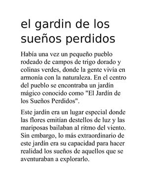 El Jardin De Los Sueños Perdidos
