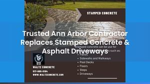Trusted Ann Arbor Contractor Replaces Stamped Concrete & Asphalt Driveways