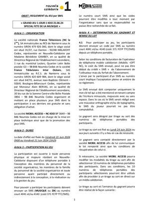 Reglement Mobil Acess Grand Jeu 1 Jour 1 Kdo 210624