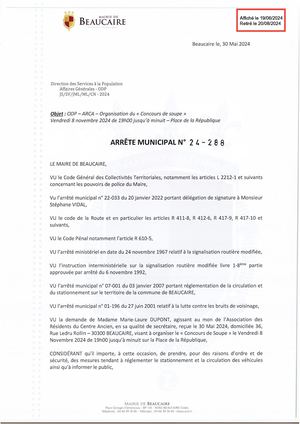 Fichier Parution Des Arrêtés 24 288 à 24 294 Du 19 06 2024