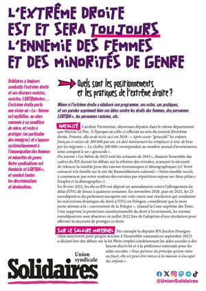 L’extrême droite est et sera toujours l’ennemie des femmes et des minorités de genre