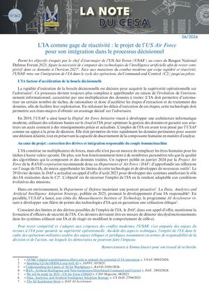 LA NOTE DU CESA N°562