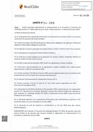 Parution Des Actes Administratifs (Arrêtés) (7)