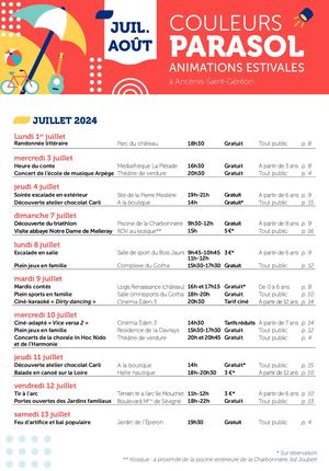 Agenda Couleurs Parasol 2024