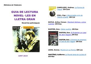 Guia Novelles Policíaques Lletra Gran