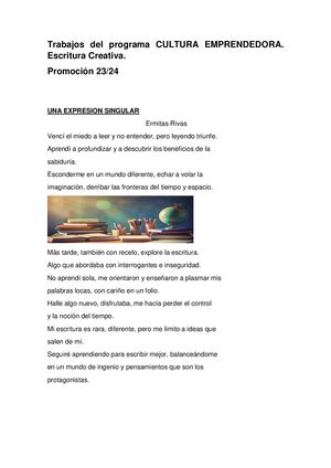 Trabajos de Escritura Creativa