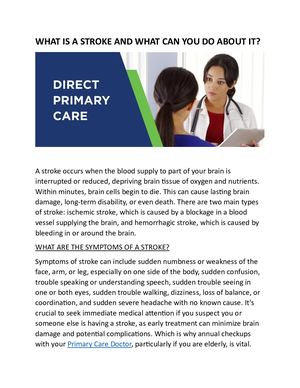 Calaméo - WHAT IS A STROKE AND WHAT CAN YOU DO ABOUT IT?