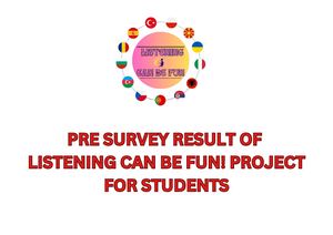 Pre Survey Result Of Listening Can Be Fun! Project For Students