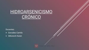 Hidroarsenicismo Crónico