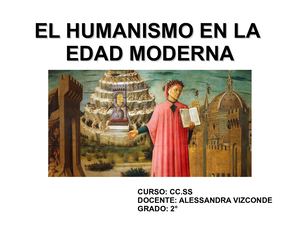El Humanismo En La Edad Moderna