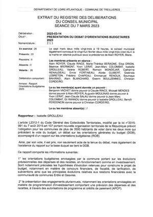 Presentation Du Debat D'orientations Budgetaires 2023