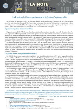LA NOTE DU CESA N°563