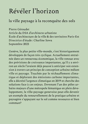 Pierre Géroudet Article Dsa 2023