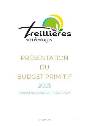 Note De Présentation du Budget primitif 2023