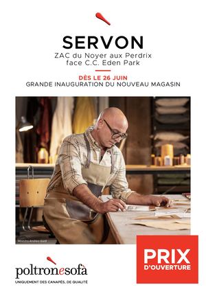 Nouvelle Ouverture poltronesofà Servon - SMS