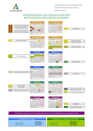 Calendario Jaén 24 25