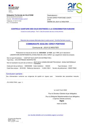 8 5 AVRIL 2024 PRELEVEMENT 004049 D1G7 09500178642