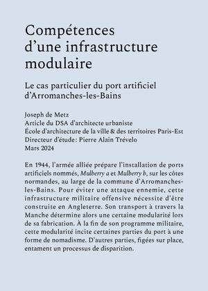 Joseph de Metz Article Dsa 2024