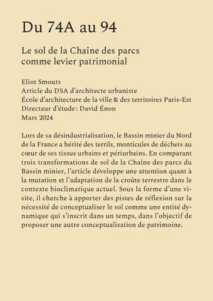 Eliot Smouts Article du Dsa 2024