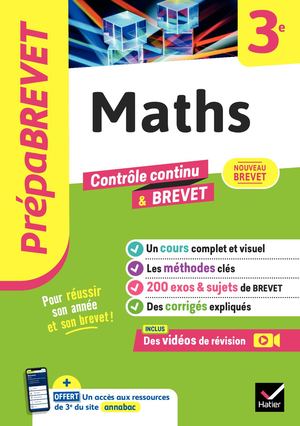 Prépabrevet Maths 3e - Nouveau Brevet 2025