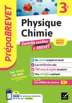 Prépabrevet Physique-Chimie 3e - Nouveau Brevet 2025
