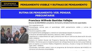 Taller de rutina de pensamiento: Ver,pensar, peguntarse